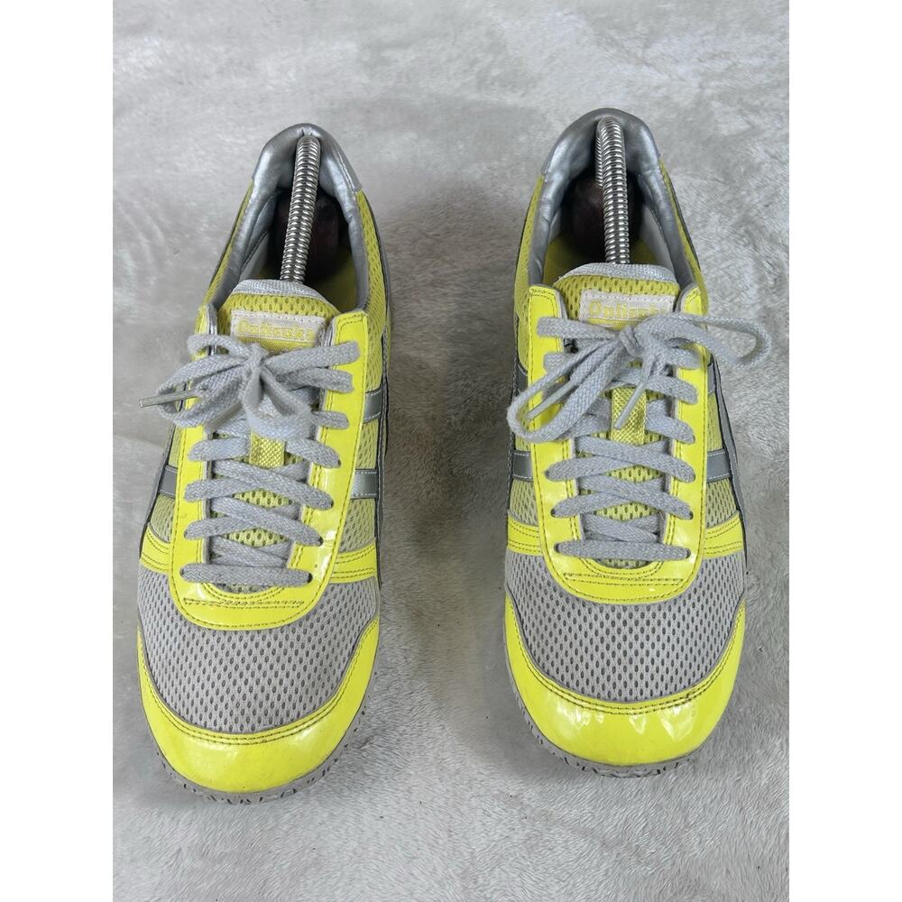 Asics Onitsuka Tiger Ultimate 81 Retro Shoes Silver Yellow Womens Sz 7.5 HN567 - Picture 4 of 7